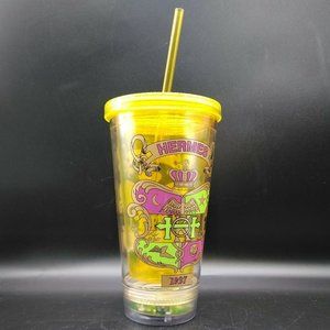 New Hermes Plastic "Light Up" Tumbler With Straw Travel Cup Reusable BPA Free
